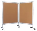 Parawan korkowy dwustronny 100x120cm 2-elementowy