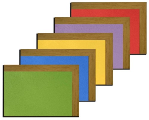 Tablica korkowa 120x160cm kolorowa w oprawie MDF Dąb Naturalny