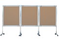 Korkowe ścianki parawanowe dwustronne 100x100cm (Parawan 3-elementowy)