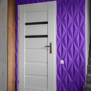 Designerski FIOLETOWY panel korkowy 3D LINE