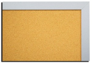 Tablica korkowa 80x90cm w ramie MDF Srebrna