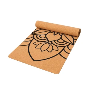 Mata korkowa do jogi MANDALA BLOOM z uchwytem