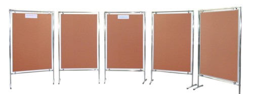 Parawan korkowy dwustronny 100x100cm 5-elementowy