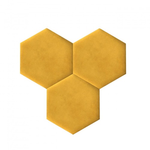 żółty materiałowy ośmiokąt tekstylny z korka decork textil line yellow T0012.jpg