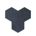 ciemnoszare hexagony materiałowe z podłożem korkowym decork textil line dark grey T002.jpg