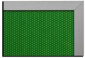 Zielona perforowana tablica magnetyczna 45x60cm rama MDF srebrna