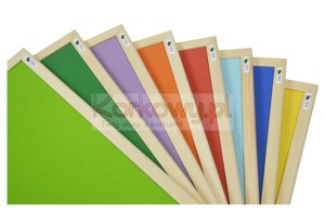 Tablica korkowa 120x140cm kolorowa w oprawie drewnianej