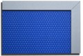 Niebieska perforowana tablica magnetyczna 60x90cm rama MDF srebrna
