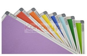 Tablica korkowa 120x130cm kolorowa w oprawie aluminiowej DecoLine