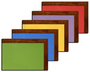 Tablica korkowa 80x170cm kolorowa w oprawie MDF Dąb Stuletni