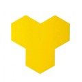 żółte płytki korkowe filcowe w kształcie heksagonu decork felt line yellow F011.jpg