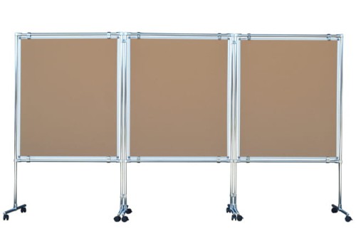 Korkowe ścianki parawanowe dwustronne 120x120cm (Parawan 3-elementowy)