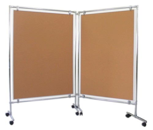 Parawan korkowy dwustronny 120x120cm 2-elementowy