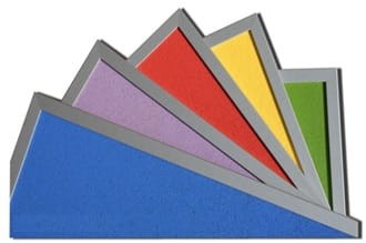 Tablica korkowa 120x170cm kolorowa w srebrnej oprawie MDF