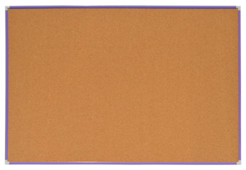 Tablica korkowa 100x200cm w ramie aluminiowej FIOLETOWEJ