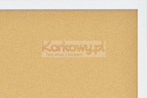 Tablica korkowa 90x110cm w ramie MDF Biała