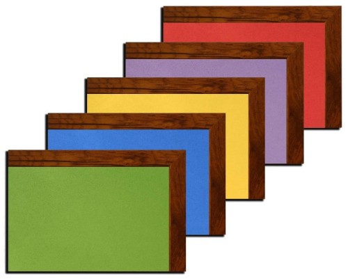 Tablice korkowe kolorowe w oprawie MDF Dąb Stuletni