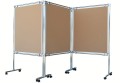 Korkowe ścianki parawanowe dwustronne 120x140cm (Parawan 3-elementowy)