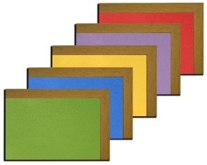 Tablica korkowa 120x140cm kolorowa w oprawie MDF Dąb Naturalny