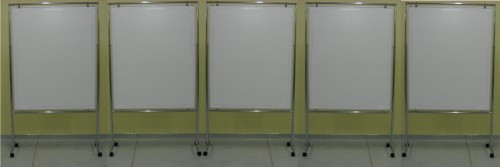 Parawan magnetyczny suchościeralny biały do pisania markerami 5 częsciowy