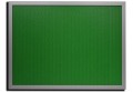 Zielona perforowana tablica magnetyczna 90x120cm rama MDF srebrna